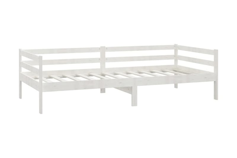 Dagbädd med madrass 90x200 cm vit massiv furu - Vit - Möbler - Soffa - Dagbäddar