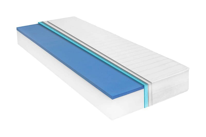 Dagbädd med madrass 90x200 cm vit massiv furu - Vit - Möbler - Soffa - Dagbäddar