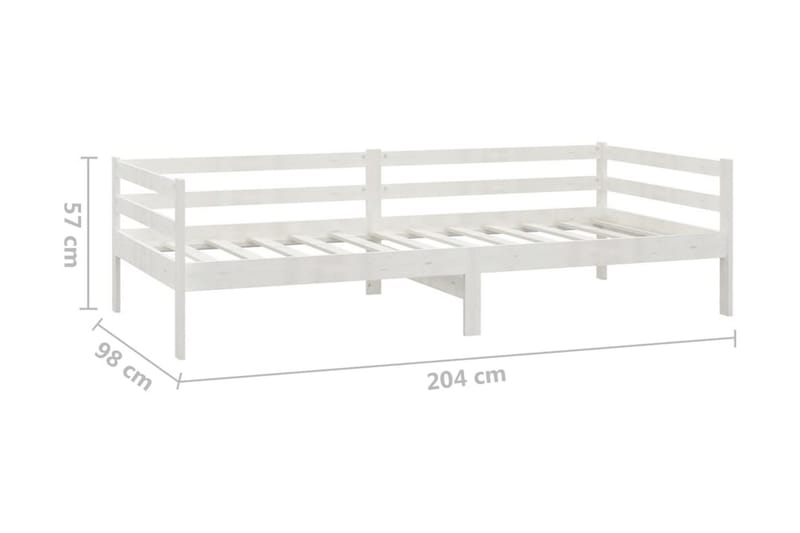 Dagbädd med madrass 90x200 cm vit massiv furu - Vit - Möbler - Soffa - Dagbäddar