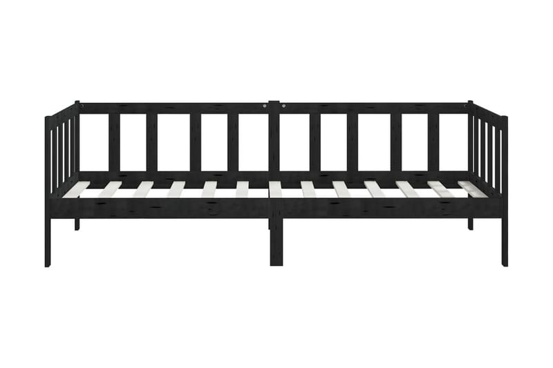Dagbädd svart massiv furu 90x200 cm - Svart - Möbler - Soffa - Dagbäddar