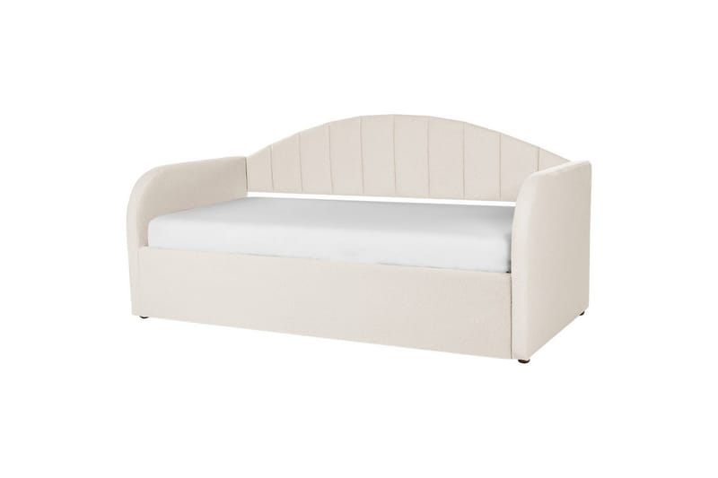 Dagbädd Eyburie med lamellram Beige, Bouclé - Beige, Bouclé - Möbler - Soffa - Dagbäddar
