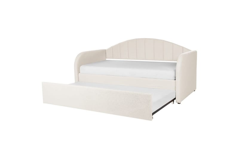 Dagbädd Eyburie med lamellram Beige, Bouclé - Beige, Bouclé - Möbler - Soffa - Dagbäddar
