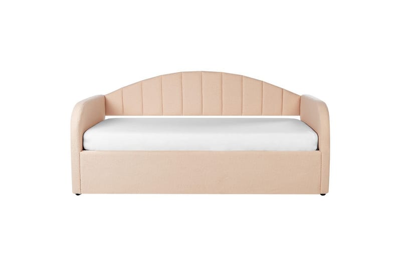 Dagbädd Eyburie med lamellram Rosa, Bouclé - Rosa, Bouclé - Möbler - Soffa - Dagbäddar