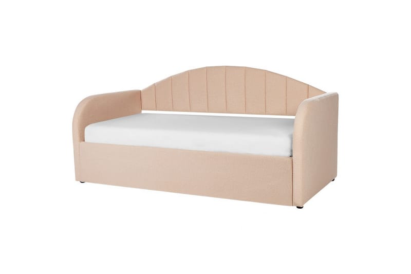 Dagbädd Eyburie med lamellram Rosa, Bouclé - Rosa, Bouclé - Möbler - Soffa - Dagbäddar