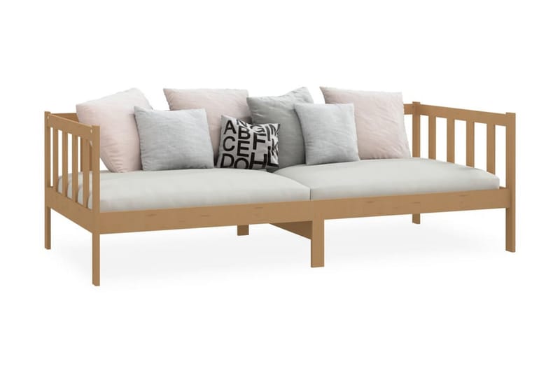 Dagbädd honungsbrun massiv furu 90x200 cm - Honungsbrun - Möbler - Soffa - Dagbäddar