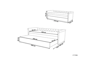 Libourne Dagbädd 90|200 cm - Grå - Möbler - Soffa - Dagbäddar