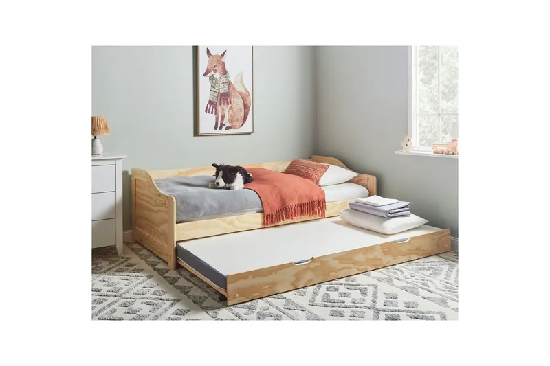Dagbädd Luneray med lamellram Ljus Trä - Ljus Trä - Möbler - Säng - Gästsäng & extrasäng - Utdragssäng
