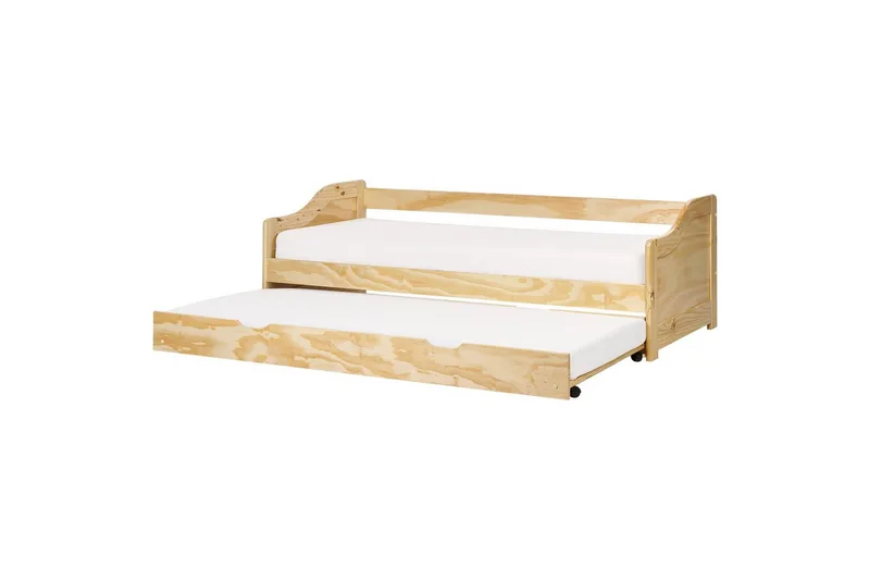 Dagbädd Luneray med lamellram Ljus Trä, Ljus Trä