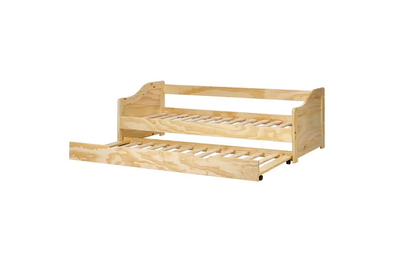 Dagbädd Luneray med lamellram Ljus Trä - Ljus Trä - Möbler - Säng - Gästsäng & extrasäng - Utdragssäng