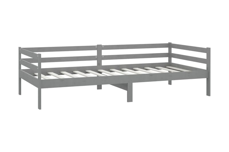 Dagbädd med madrass 90x200 cm grå massiv furu - Grå - Möbler - Soffa - Dagbäddar