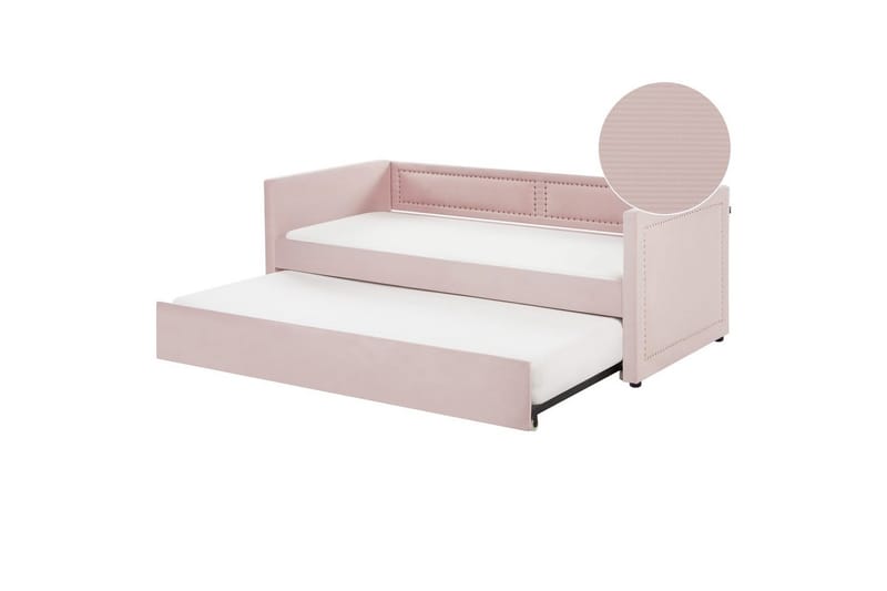 Dagbädd Mimizan med lamellram Rosa - Rosa - Möbler - Soffa - Dagbäddar