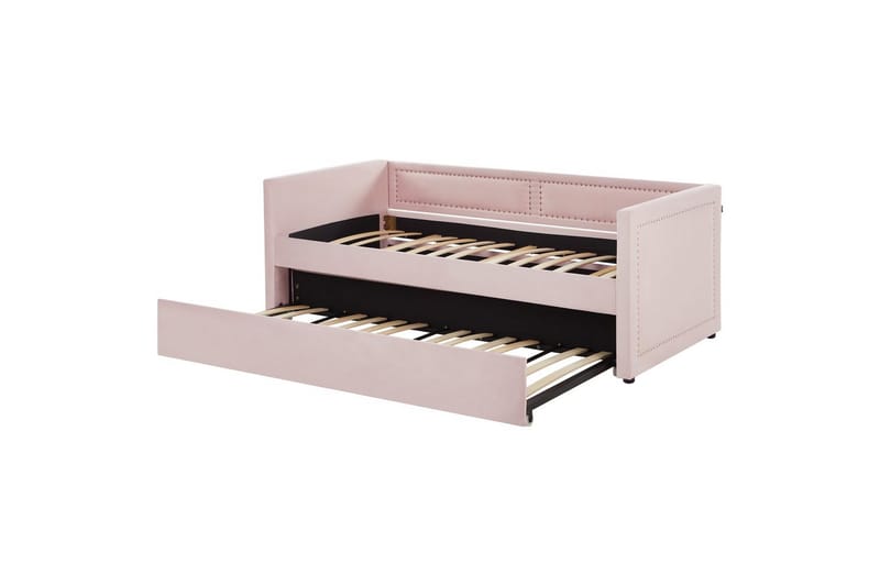 Dagbädd Mimizan med lamellram Rosa - Rosa - Möbler - Soffa - Dagbäddar