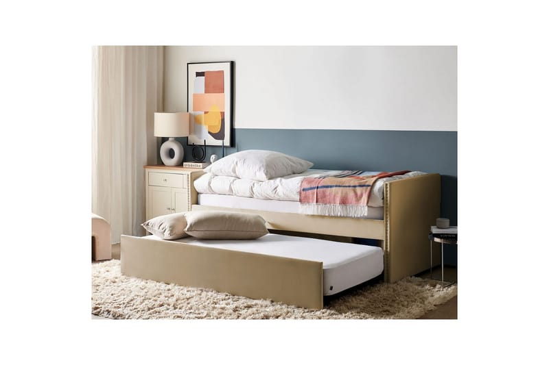 Dagbädd Troyes med lamellram Beige - Beige - Möbler - Soffa - Dagbäddar