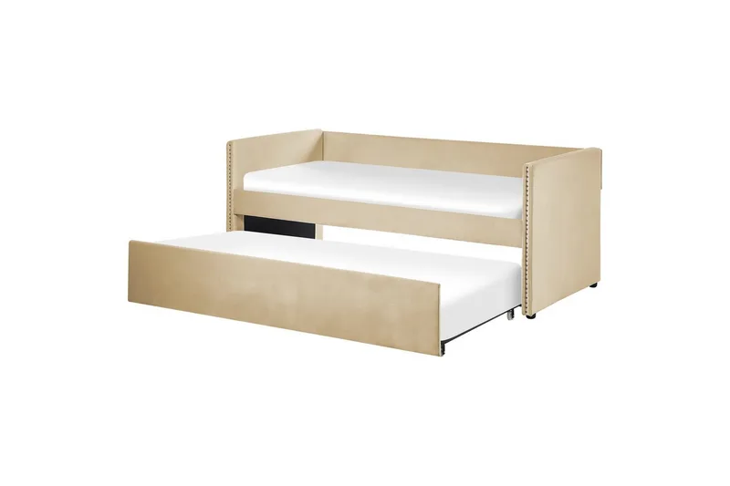 Dagbädd Troyes med lamellram Beige - Beige - Möbler - Säng - Gästsäng & extrasäng - Utdragssäng