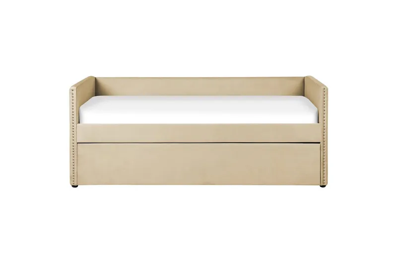 Dagbädd Troyes med lamellram Beige - Beige - Möbler - Säng - Gästsäng & extrasäng - Utdragssäng