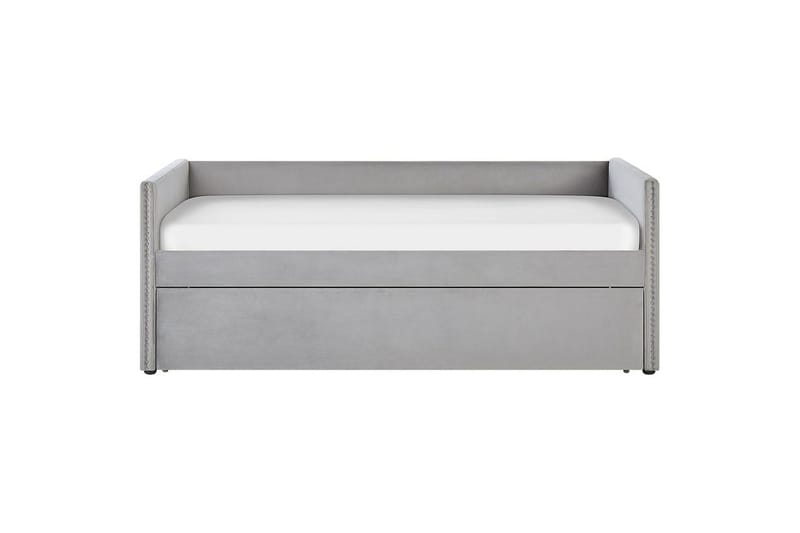 Dagbädd Troyes med lamellram Grå - Grå - Möbler - Säng - Gästsäng & extrasäng - Utdragssäng