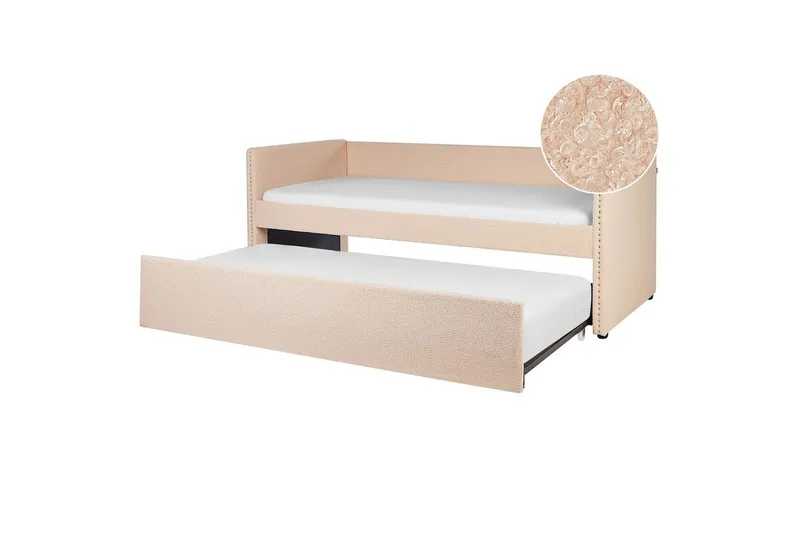 Dagbädd Troyes med lamellram Rosa - Rosa - Möbler - Säng - Gästsäng & extrasäng - Utdragssäng