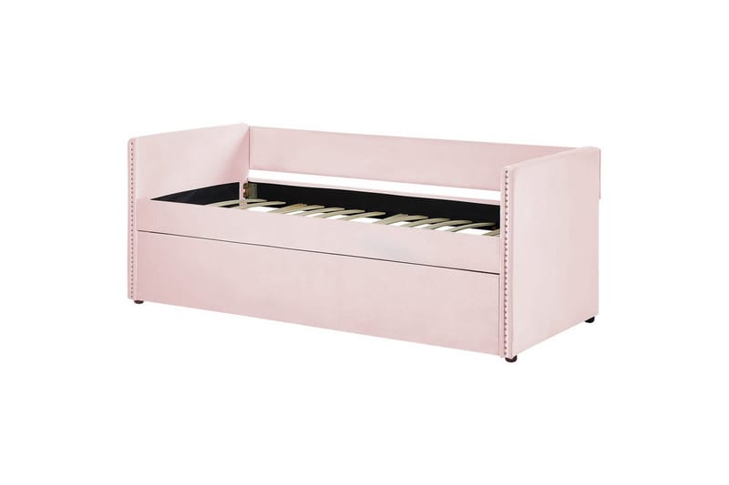 Dagbädd Troyes med lamellram Pastellrosa - Pastellrosa - Möbler - Soffa - Dagbäddar