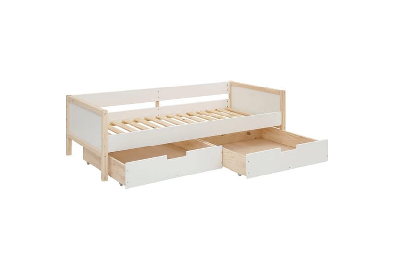 Dagbäddar utan rygg Loft24 Sängsoffa Square Line Vit,Natur - Möbler - Soffa - Dagbäddar