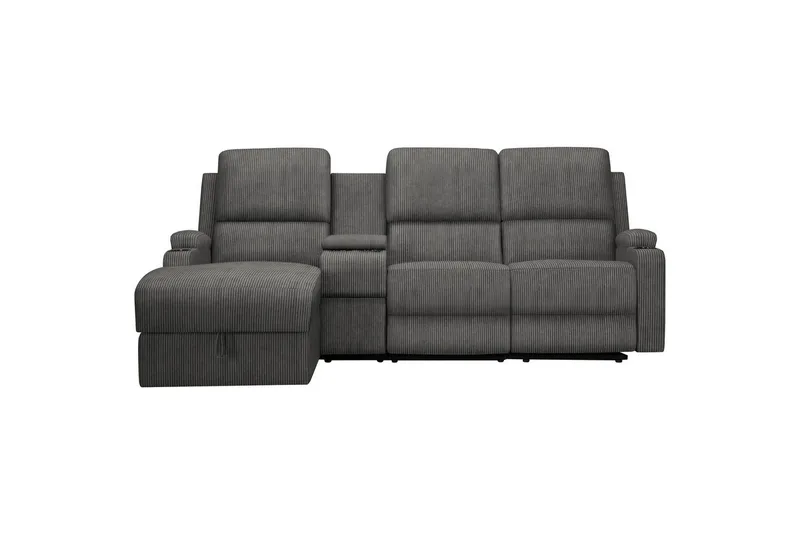 Dallas Reclinersoffa 3-sits, Grå