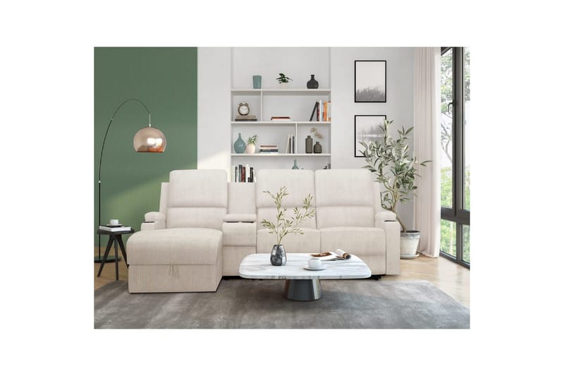 Dallas Reclinersoffa 3-sits - Vit - Möbler - Soffa - Biosoffa & reclinersoffa