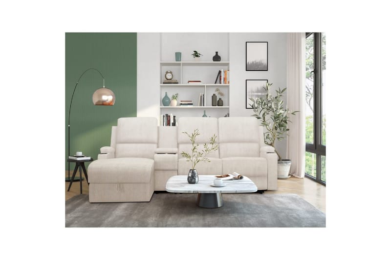 Dallas Reclinersoffa 3-sits - Vit - Möbler - Soffa - Biosoffa & reclinersoffa