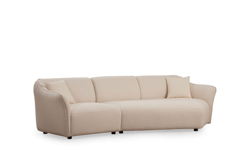 Damor Svängd Soffa 3-sits, Beige