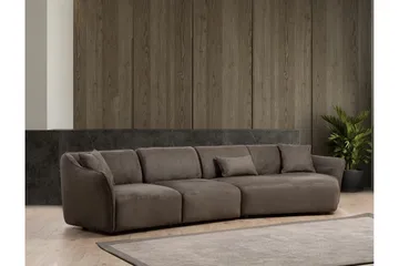 Damor Svängd Soffa 4-sits - Brun - Möbler - Soffa - 4 sits soffa