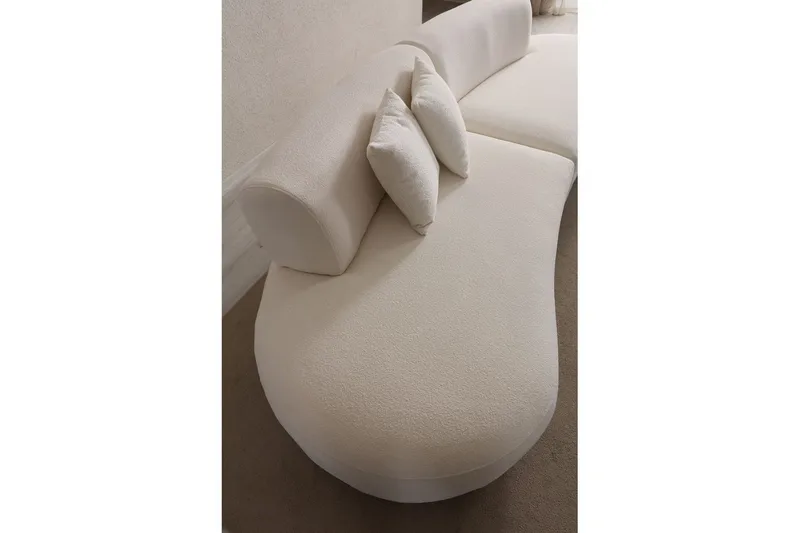 Dariya Svängd Soffa 3-sits - Cream - Möbler - Soffa - 3 sits soffa