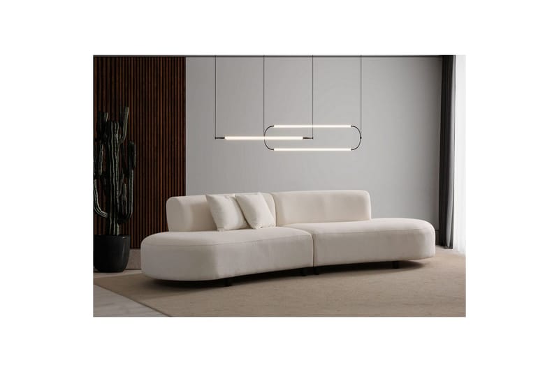 Dariya Svängd Soffa 3-sits - Cream - Möbler - Soffa - 3 sits soffa