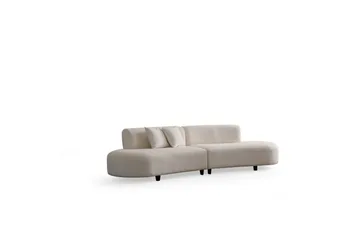 Dariya Svängd Soffa 3-sits - Cream - Möbler - Soffa - 3 sits soffa