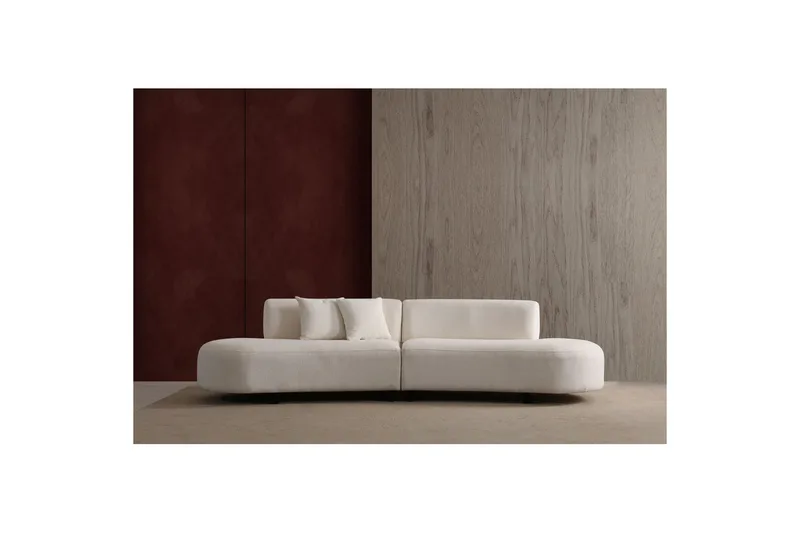 Dariya Svängd Soffa 3-sits - Cream - Möbler - Soffa - 3 sits soffa