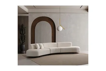 Dariya Svängd Soffa 4-sits - Cream - Möbler - Soffa - 4 sits soffa