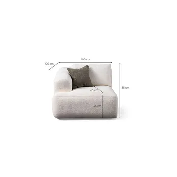 Dashwood 3-sits Hörnsoffa - Krämvit - Möbler - Soffa - Hörnsoffa