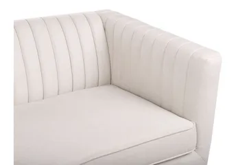 Daymian Soffa 3-sits - Beige/Mörkt trä - Möbler - Soffa - 3 sits soffa