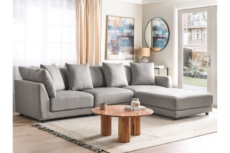 Delisha Soffa 3-sits - Grå/Svart - Möbler - Soffa - Skinnsoffor