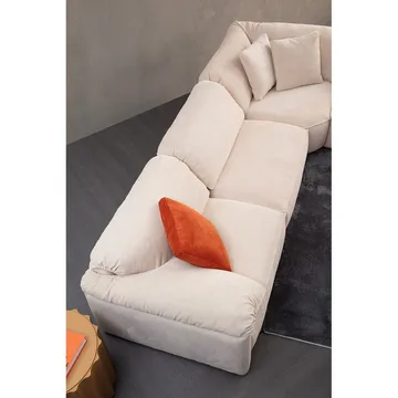 Derebasi 6-sits Hörnsoffa Två Hörn - Krämvit - Möbler - Soffa - Hörnsoffa