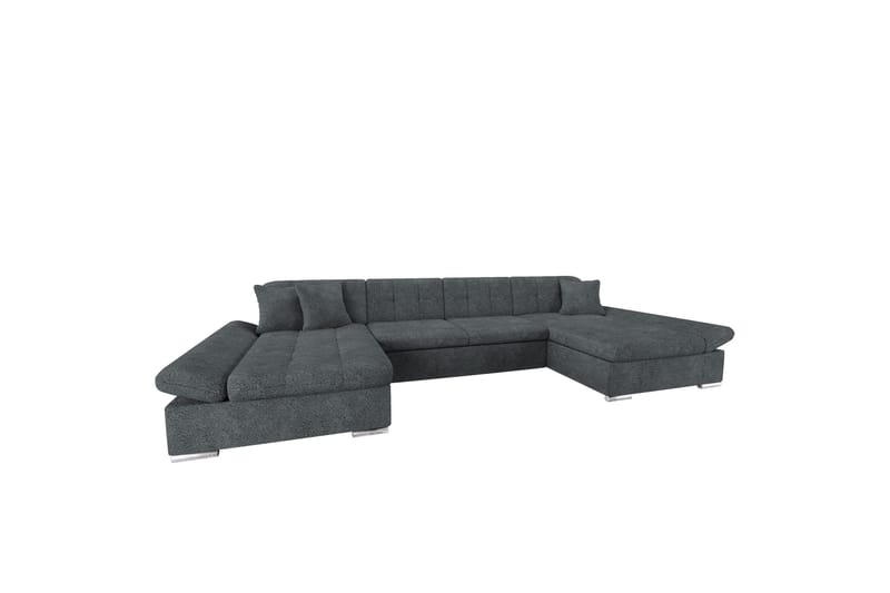 Dewitt Bäddsoffa Dubbelschäslong 4-sits i Bouclé - Grå - Möbler - Soffa - Bäddsoffa