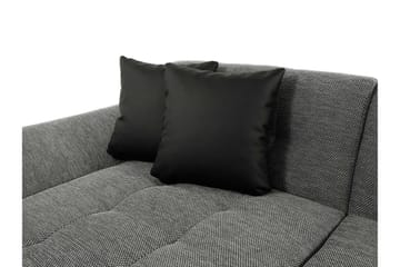 Dewitt Bäddsoffa Dubbelschäslong 4-sits i Konstläder - Svart/Grå - Möbler - Soffa - Bäddsoffa
