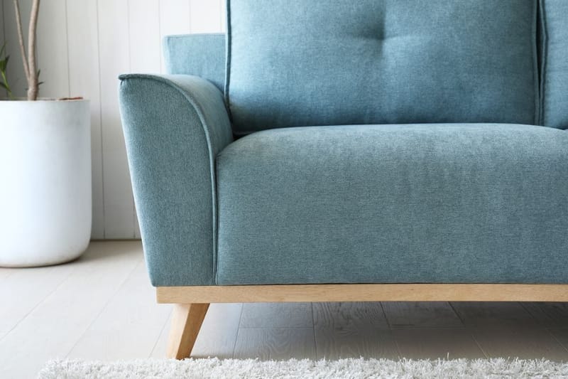 Divansoffa 267 cm lång - Classic - ljusblå - Möbler - Soffa - Divansoffor & schäslongsoffa