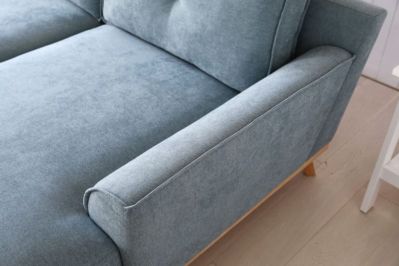 Divansoffa 267 cm lång - Classic - ljusblå - Möbler - Soffa - Divansoffor & schäslongsoffa