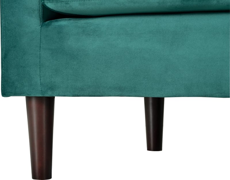 Divansoffa grön 218 cm bred - Grön/svart - Möbler - Soffa - Divansoffor & schäslongsoffa