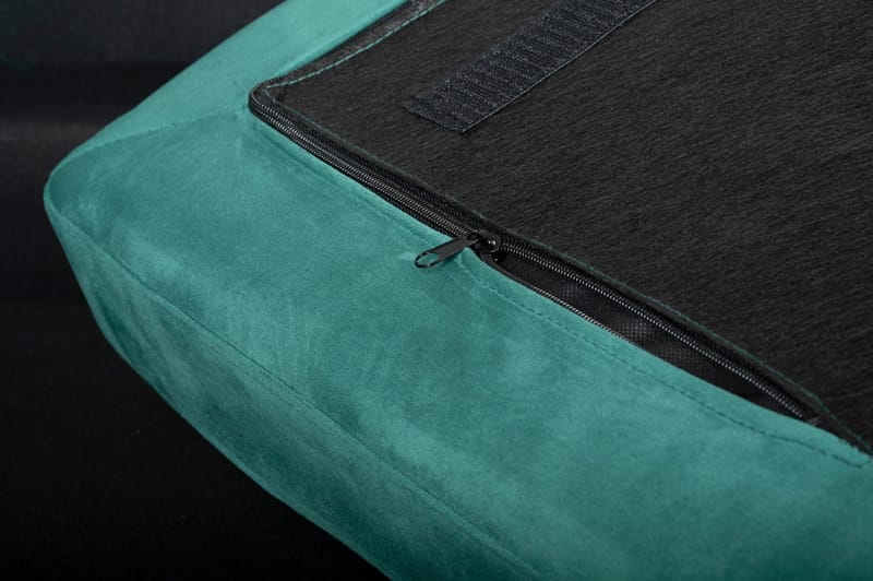 Divansoffa grön 218 cm bred - Grön/svart - Möbler - Soffa - Divansoffor & schäslongsoffa