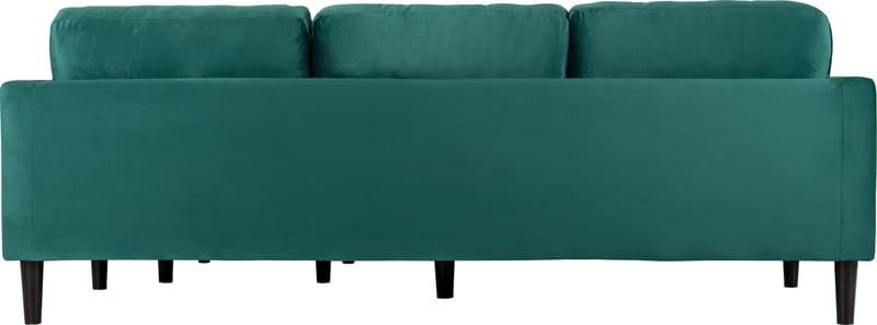 Divansoffa grön 218 cm bred - Grön/svart - Möbler - Soffa - Divansoffor & schäslongsoffa