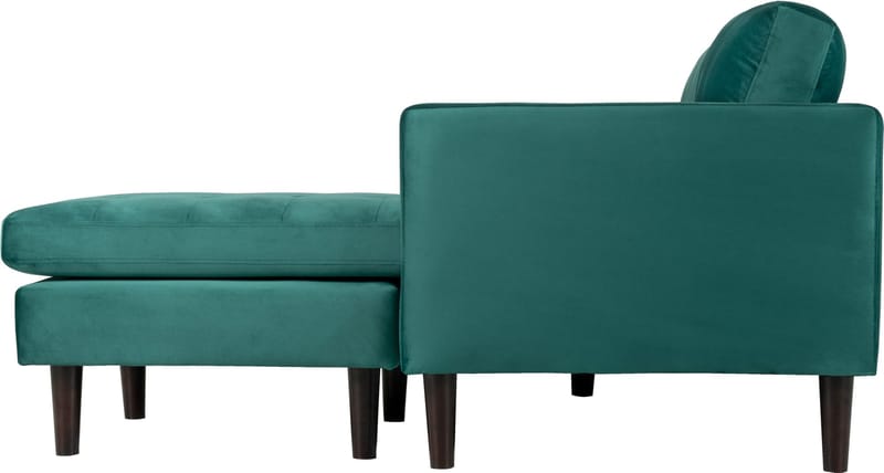 Divansoffa grön 218 cm bred - Grön/svart - Möbler - Soffa - Divansoffor & schäslongsoffa