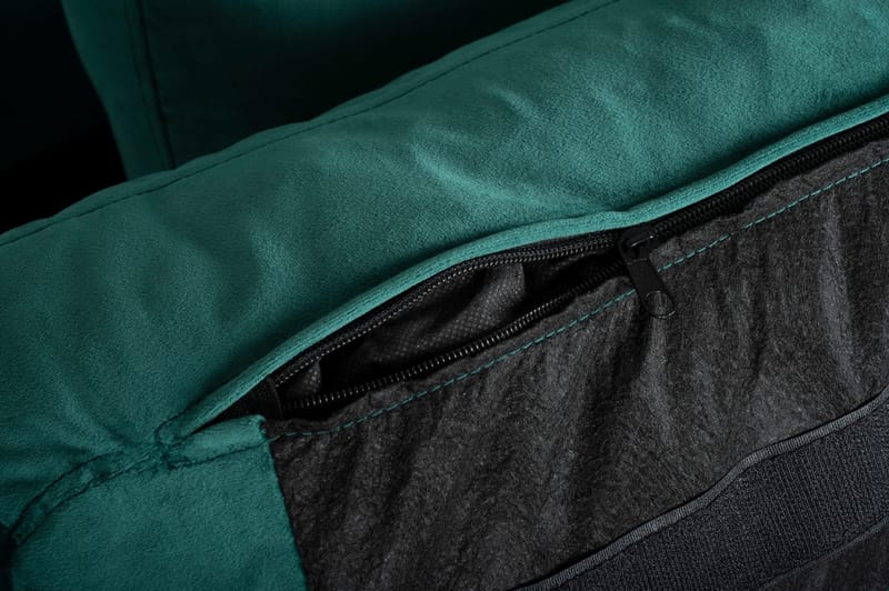 Divansoffa grön 218 cm bred - Grön/svart - Möbler - Soffa - Divansoffor & schäslongsoffa