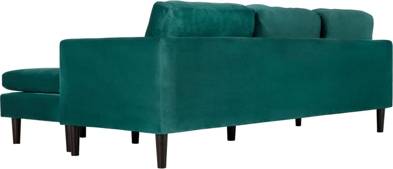 Divansoffa grön 218 cm bred - Grön/svart - Möbler - Soffa - Divansoffor & schäslongsoffa