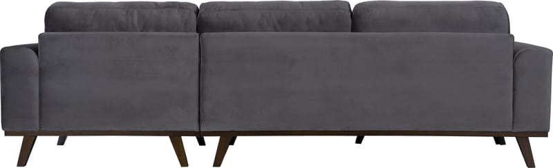 Divansoffa i grått sammet - Copenhagen - Mörkgrå - Möbler - Soffa - Divansoffor & schäslongsoffa