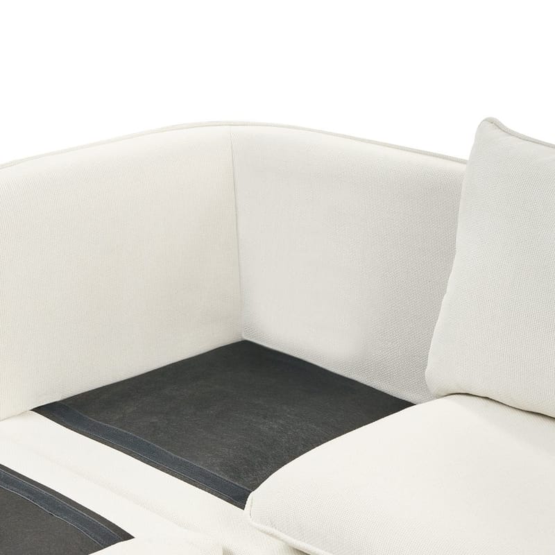 3-sits soffa Dalvik - Vit, brun - Möbler - Soffa - Hörnsoffa