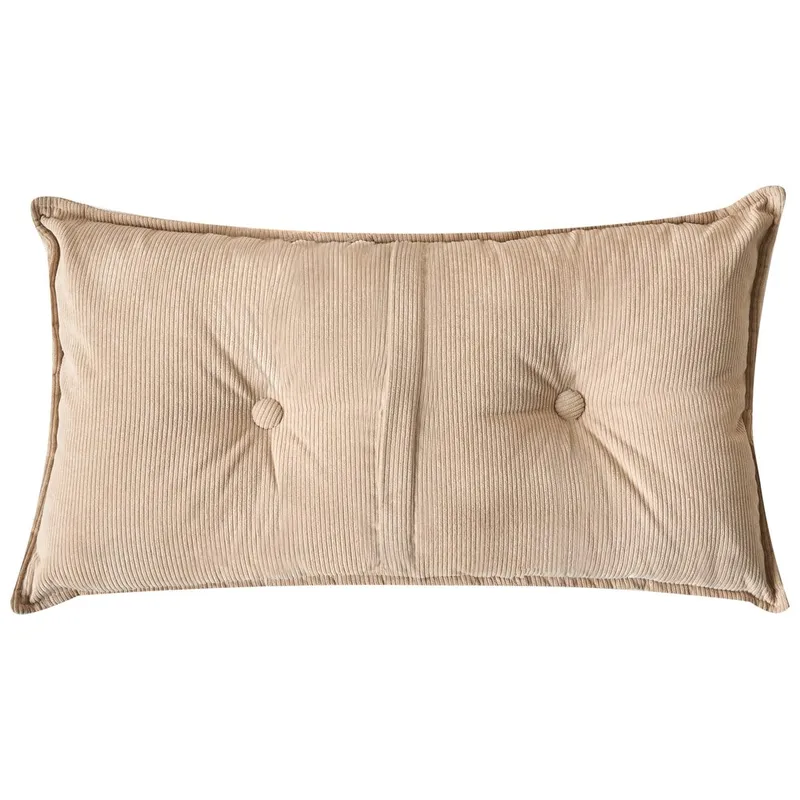 3-sits soffa Dolva - Beige, svart/Högervänd/Manchestertyg - Möbler - Soffa - Divansoffor & schäslongsoffa